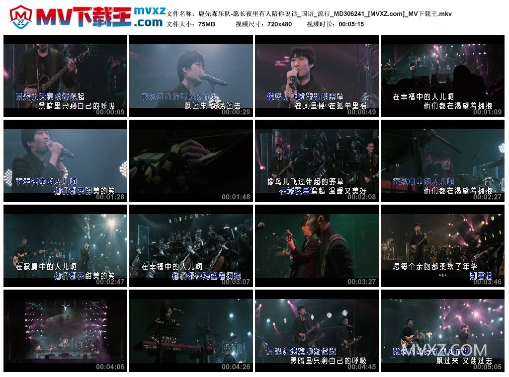 鹿先森乐队-愿长夜里有人陪你说话_国语_流行_MD306241